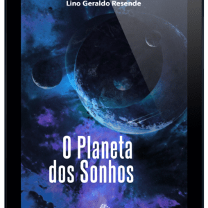 Reprodução da capa de O planeta do sonho em um iPad