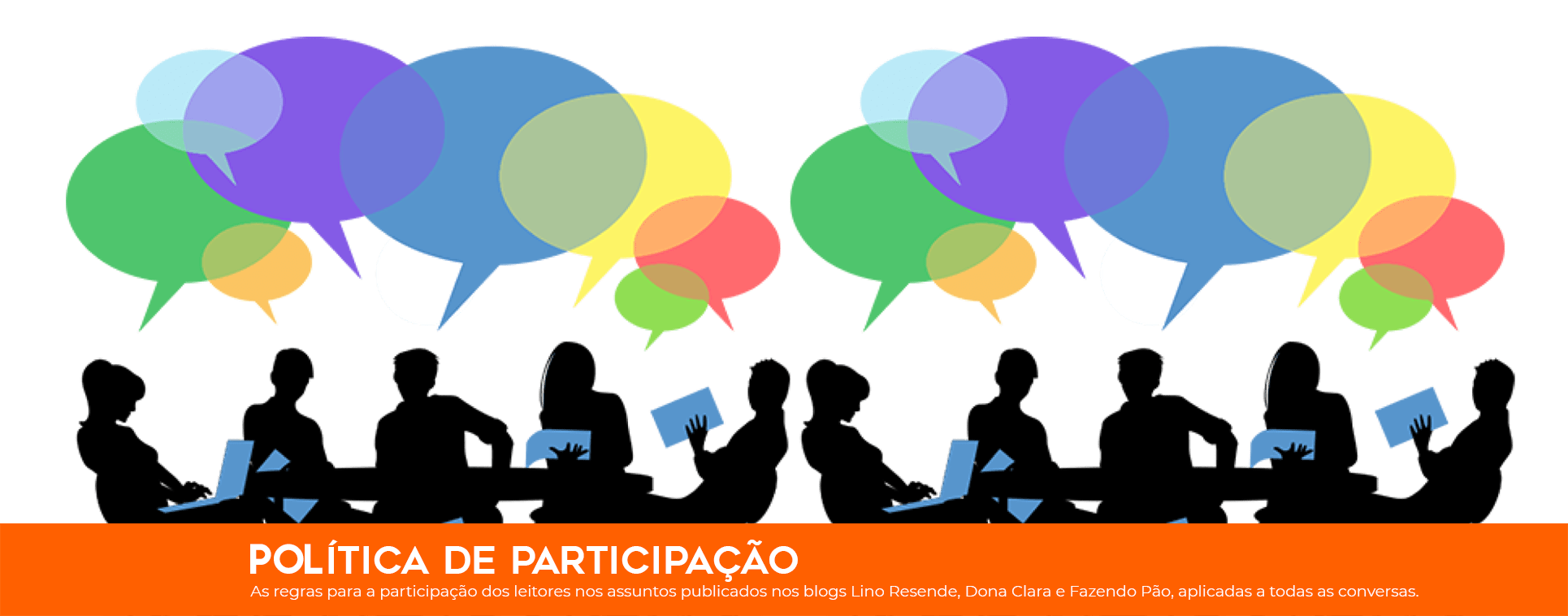 Política de participação nos blogs publicados pela Lino Resende