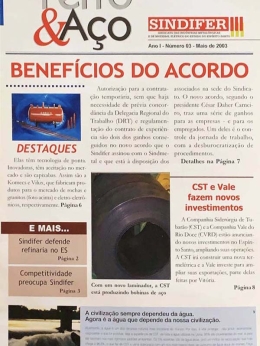 Ferro e Aço, informativo do Sindifer-ES