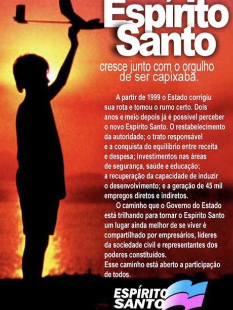 O novo Espírito Santo, relatório do Governo do ES